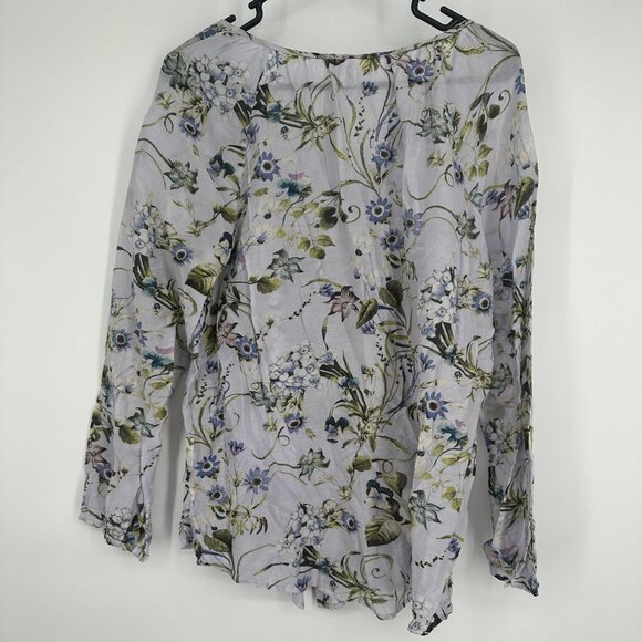 J jill Women's Blouse Floral‎ print Size large - Picture 6 of 7